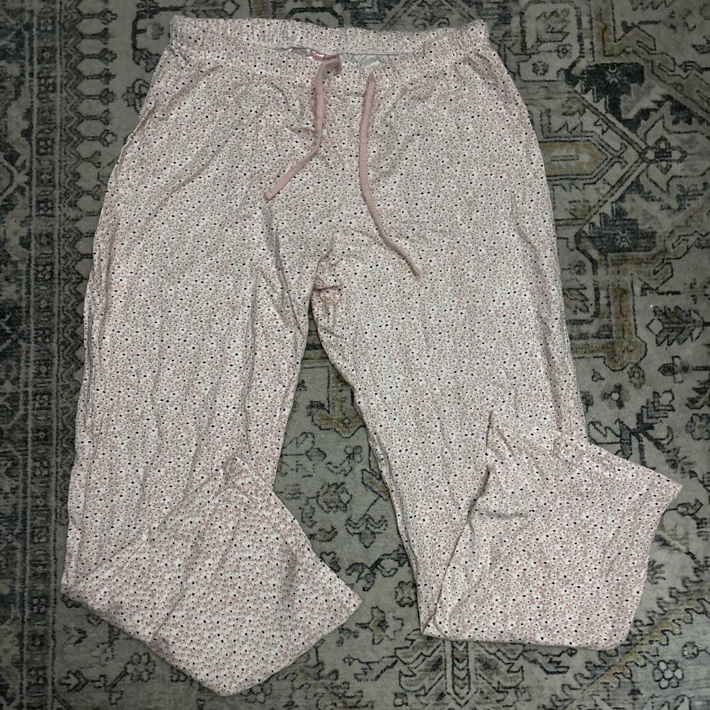 La Vie En Rose Light Pink Patterned Pajama Pants